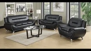 How to Assemble Modern Faux leather Pillow Top Arm Sofa Loveseat Chair from Greatime Furniture