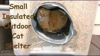 Small insulated outdoor cat shelter