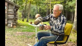 Doors for the Guest Cabin-New Coffee Mug-Martin's Old Off Grid Log Cabin#306