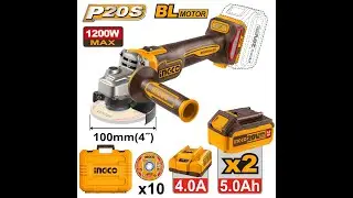 Беспроводная угловая шлифовальная машина Ingco 900 Вт и 1200 Вт #ingcotools #ingcopowertools #cor...