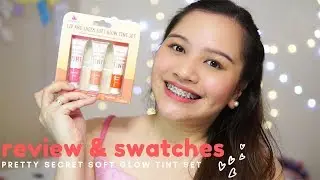 pretty secret lip and cheek soft glow tint set || swatches & honest review 🤔