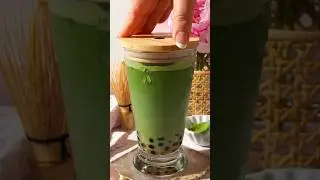 How to make Matcha Boba Milk Tea at home🧋 #recipe