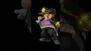 Kujo Mario | Kujo Jotaro Style |  JojoPose | made with Blender #shorts
