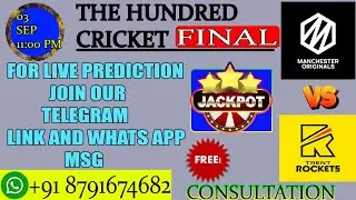 Manchester Originals vs Trent Rockets The Hundred 2022 Final Match Prediction 3 sep| MCR vs TRE Prev