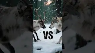 🐼Panda vs Wolf vs Leopard vs Reindeer 🐺🐆🦌 | Wild Animal Battle Royale.  #zoo