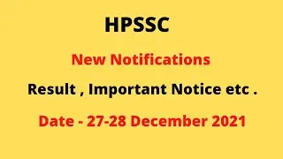 HPSSC New Notifications (27-28 Dec 2021)