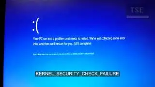 KERNEL_SECURITY_CHECK_FAILURE Blue Screen Error