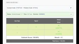 CodeChef Starters 22 Div. 3 || An Interesting Sequence || Solution Code