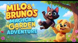 Milo & Bruno&rsquo;s Magical Garden Adventure | Talking Animals Story for Kids #cat #dog