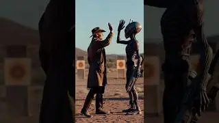 Cowboy And Alien Have a High five#gaming