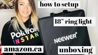 HOW TO SETUP | NEEWER 18&rdquo; RING LIGHT WITH MIRROR | AMAZON | REVIEW