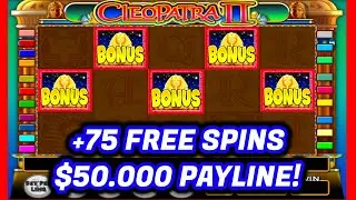 MY BEST FREE SPINS BONUS EVER!! 👸⭐Cleopatra 2 ($200 BETS)⭐Classic Casino Slot Machine Game!