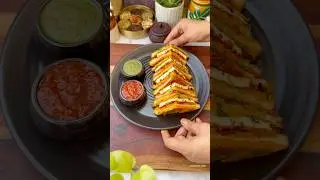 Paneer Stuffed Besan Toast For Breakfast😍 #shorts #trending #viralvideo #breakfast fast