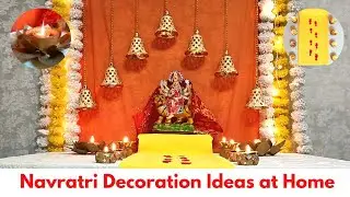 Navratri Decoration Ideas at Home || Easy backdrop decoration || Navratri Special 2023