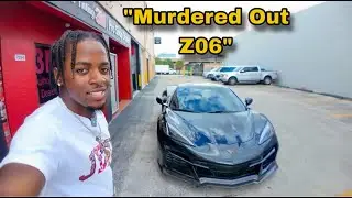I MURDERED OUT MY C8 CORVETTE Z06 WITH WINDOW TINTS
