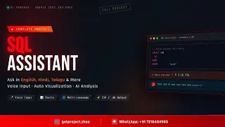 Text to SQL Analysis | Full Source Code | Final Year Project | AI | ML | 100xProjects