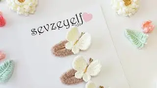 ÖRGÜ KELEBEK TOKA YAPIMI  / KNITTED BUTTERFLY BUCKLE MADE