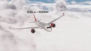 MSFS2024 INIBUILDS A350 VIRGIN ATLANTIC | HEATHROW - BRUSSLES | Full flight | [2K] EGLL -EBBR