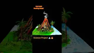Volcano working model Making / Volcano science project / #volcanoscience #schoolproject #volcano