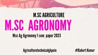 MSC AG AGRONOMY I Sem management of problem soil
