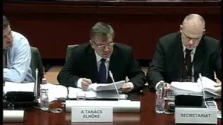 Ecofin: Hungary FM Matolcsy presents Presidency Work Programme (raw video)