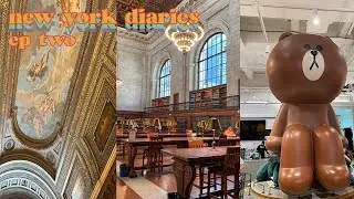 new york diaries ep 2: ny public library, central park, line friends + more 🚕 | travel vlog