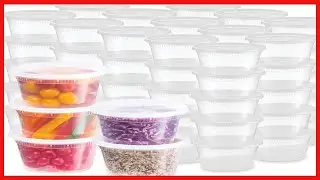 Great product -  Plastic Deli Food Storage Containers With Leak-Proof Lids 48 Pack, 16 Oz