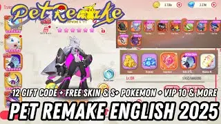 Pet Remake English 2025 - 12 Gift code + Free Premium Skin + S+ Pokemon + VIP 10 & Diamond