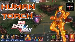 HUMAN TORCH GAME PLAY (ENERGY/MAGE) - MARVEL SUPER WAR | MVP