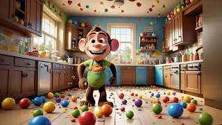 Monkey Made a Messy Milkshake 🐵🥤 | Funny Nursery Rhymes Songs for Kids & Toddlers