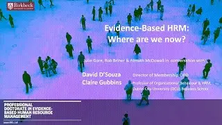 Evidence-Based HRM - Where are we now?