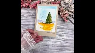 🌞🎨Tiny Painting Summer Series Day [2] | Tiny Watercolor with Music | 5-Minute Paint & Relax