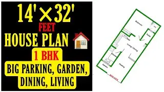 🏠 14 x 32 house plan || parking house design || 1 bhk ghar ka naksha || Build My Home