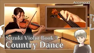 Country Dance | CM von Weber | Suzuki Violin Book 5【Practice Version】