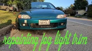 Painting the fog light trim- project track rat
