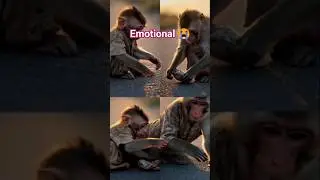 This Baby Monkey Lost Everything 😭 | Father&rsquo;s Sacrifice Story 🐒#ytshorts #babymonkey #viralvideo#ai