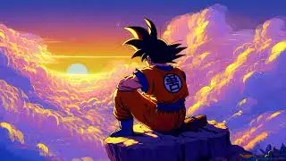 Goku Watching Sunset Animated Wallpaper