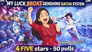 &laquo;Моя удача подвела систему гача Genshin&raquo; | 4 пятизвездочных персонажа - 50 попыток | невероятно |...