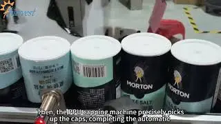 automatic PPU capping machine, Salt container PPU capping machine with cap lifting machine