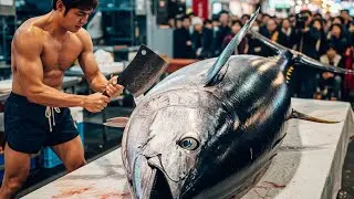 Синий тунец весом 464 кг исчезает за секунды! #FishTok
