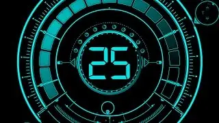 Countdown Timer 25 sec ( v 469 ) Circle Timer with timer sound effects HD 4k