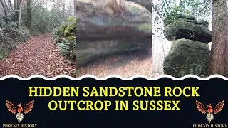Hidden Sandstone Rock Outcrop In Sussex
