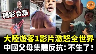 【精彩合集】大陸遊客1影片激怒全世界，中國父母集體反抗：不生了！