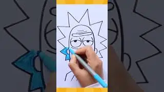 how to draw Rick Sanchez #shorts