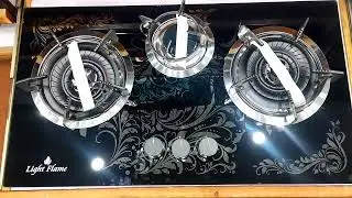 Light Flame Mirror Glass Hob | Imported Glass Gas Hob