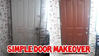SIMPLE DOOR MAKEOVER USING WALL PAPER