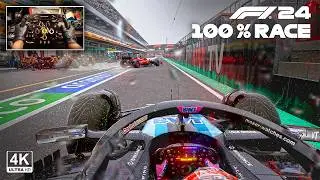 Esteban Ocon's Alpine A524 - F1 24 100% Race Brazilian GP S&atilde;o Paulo | Steering Wheel Gameplay