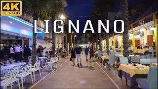 Lignano Italy, Shopping Street and Restaurants