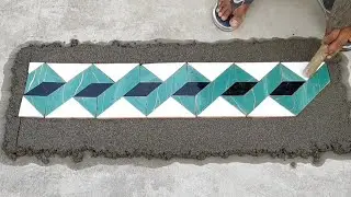 DIY Modern Tile Border Design for Home Flooring Installation 
