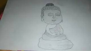 महात्म बुद्ध जी की आसान ड्राइंग|Mahatma Buddh drawing|drawing with Jatin #owmdrawng